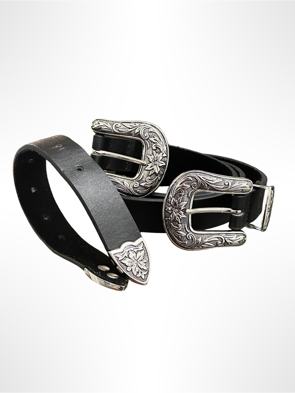 B-Low The Belt Double Buckle Western Belt - Size Large